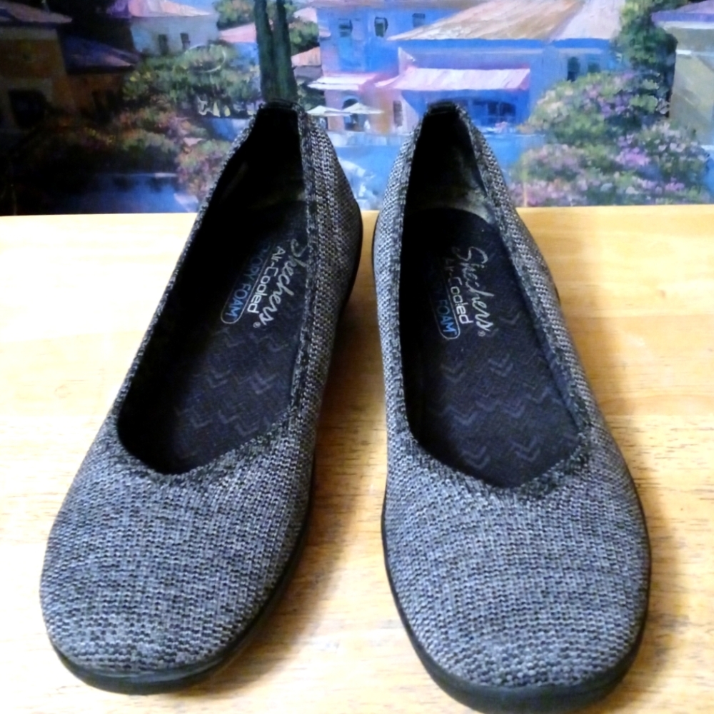 Skechers air cooled memory foam wedges Womens size 9.5,Like🆕New!,Nice Gift.💝
